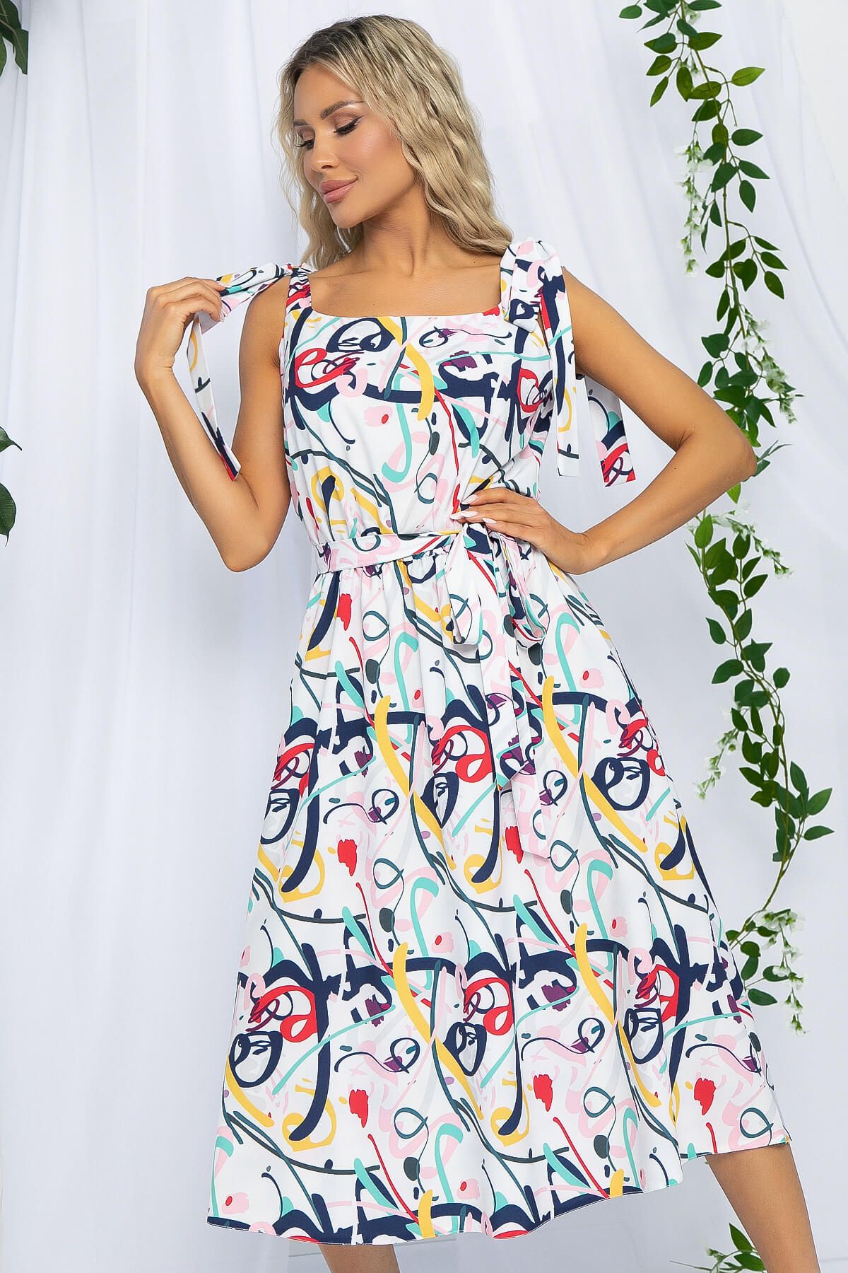 Платье Улыбка (белое) П12915-19М