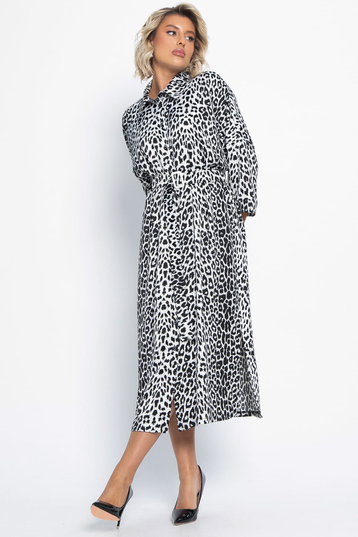 Платье Сьюзен (белый лео) П15091-7М