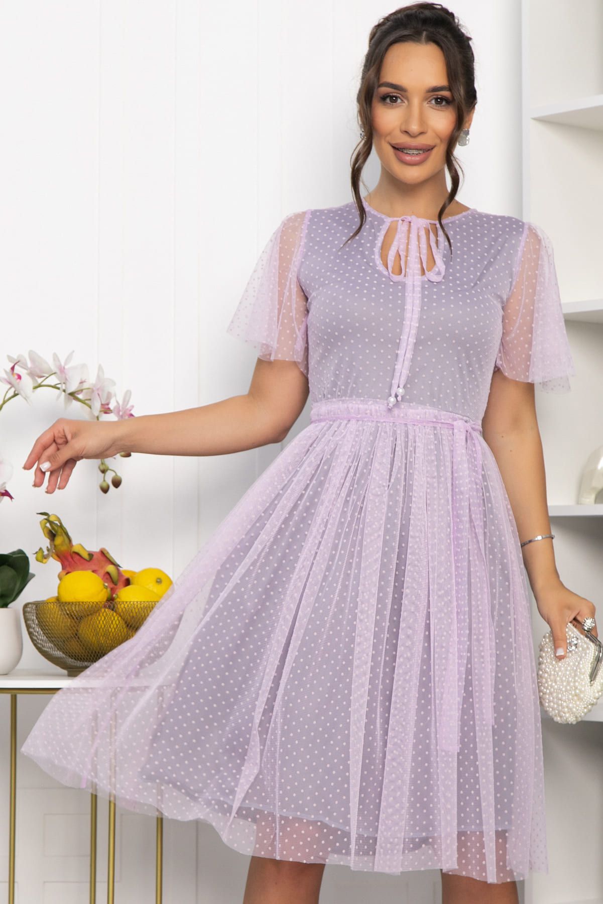 Платье У твоих ног (сиреневое) П13825-39М