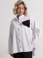 Блуза Луиза (бело-черная) Б15188-39М