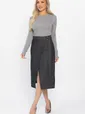 Юбка на запах Селеста (темно-серая) Ю14500-19М