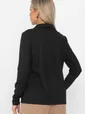 Лонгслив с воротничком Ритм жизни (черный) Б14408-6М