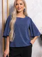 Блуза праздничная Ты ослепляешь! (темно-синяя) Б14844-8М