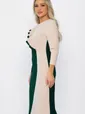 Платье Эванесса (зелено-бежевое) П12742-35М