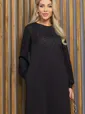 Платье Игра на контрасте (черное) П12642-1