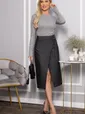 Юбка на запах Селеста (темно-серая) Ю14500-19М