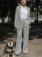Брюки Брайн (серые/клетка) Б14105-34М