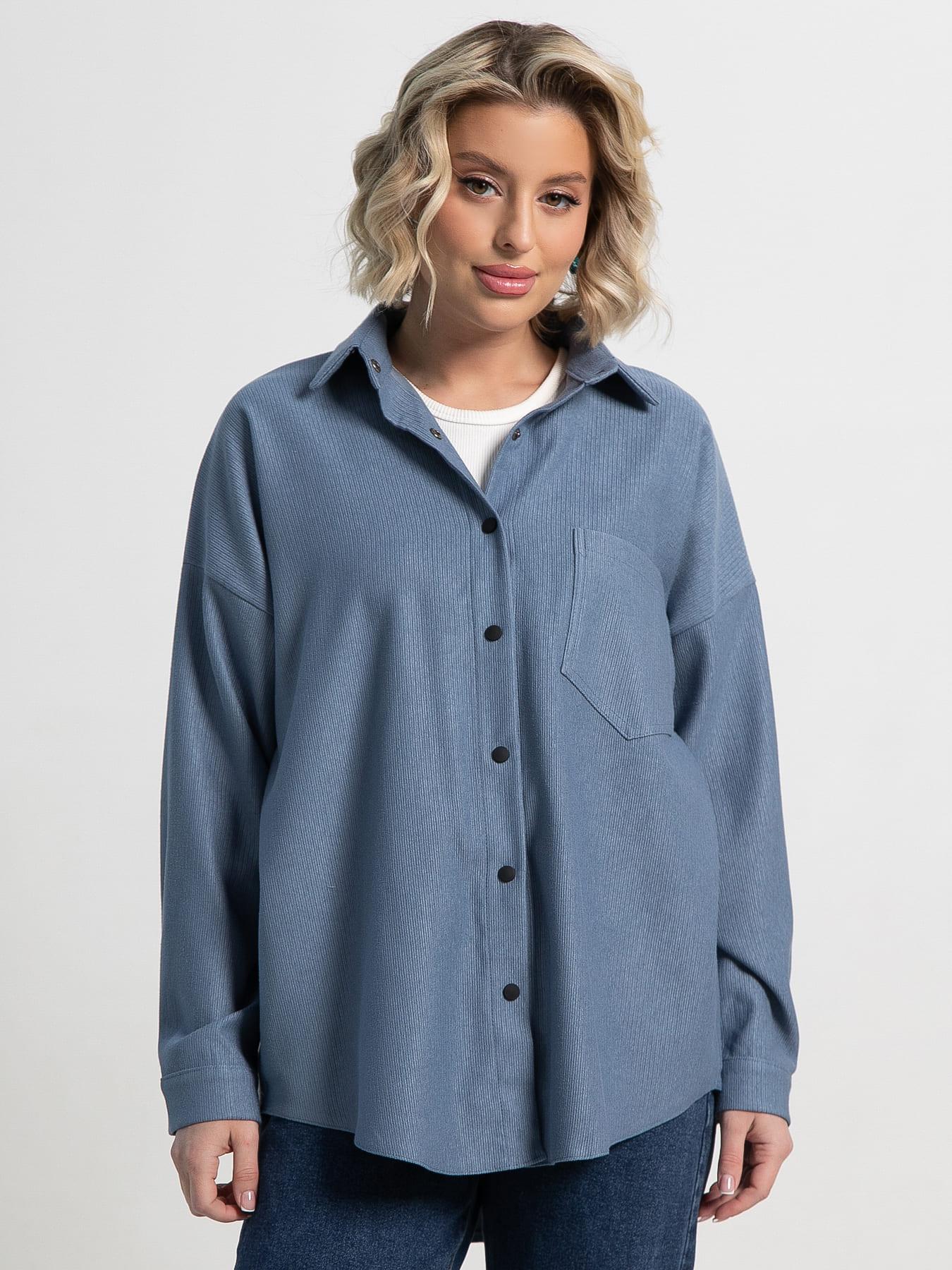 Рубашка Загадочная девушка (джинс) Б15168-4М