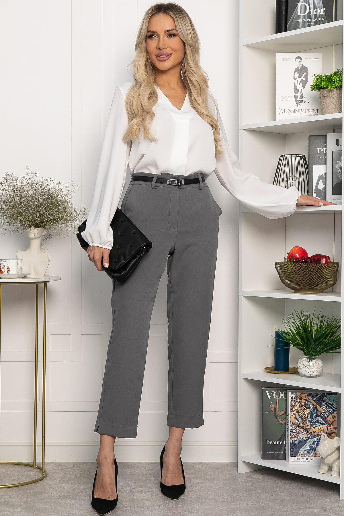 Брюки укороченные Энни (серые) Б14285-10М