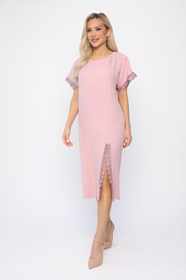 Платье Цветные кружева (пыльная роза) П13658-18М