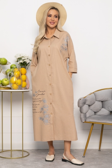 Платье Мирослава (бежевое) П13700-7М Платье Мирослава (бежевое) П13700-7М