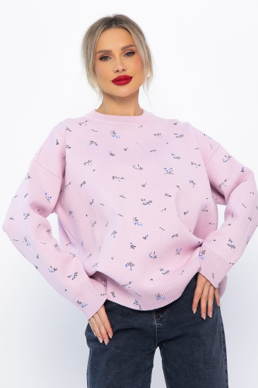 Свитер оверсайз Анита (сиреневый) Б14760-1М