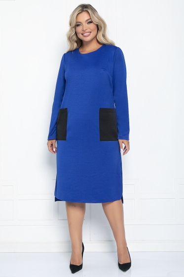 Платье Стильный баланс (синее) П11118