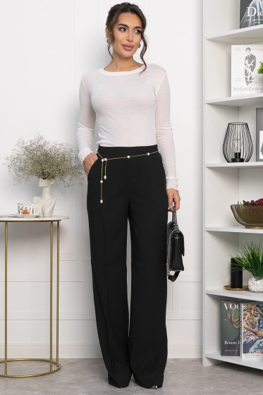 Брюки на резинке Лавриона (черные) Б14262-18М