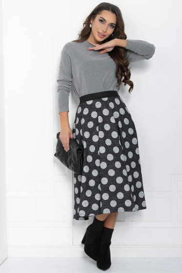 Юбка Осенний вальс (серая) Ю11751