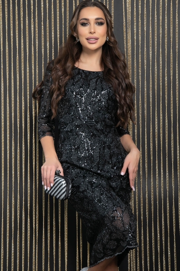 Платье Объятие ночи (черное) П11562